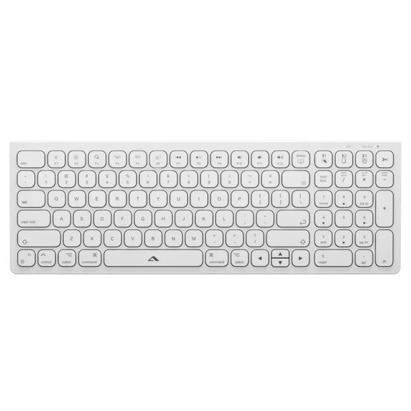 ALOGIC - Echelon Compact USB-C Rechargeable Bluetooth Keyboard For Mac (White), Us