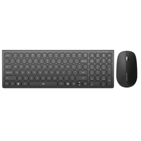 ALOGIC - Echelon Compact USB-C Rechargeable Bluetooth Keyboard for US Win (Black) + Mouse Combo, US