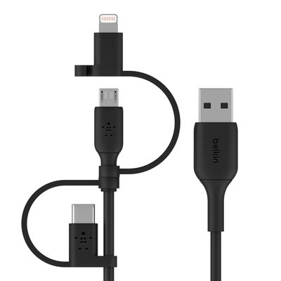 BELKIN - Universal Cable 15W (USB-A Cable With USB-C,® Micro-USB And Lightning Connectors)