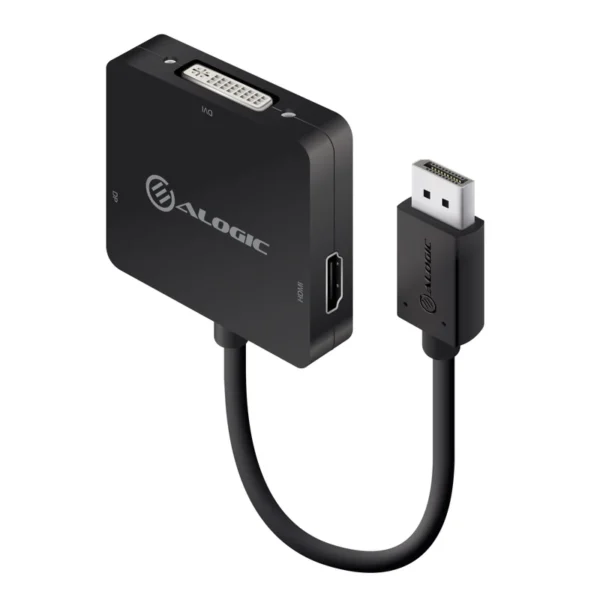 ALOGIC - 3-In-1 Displayport To Displayport HDMI DVIAdapter - Male To 3-Female