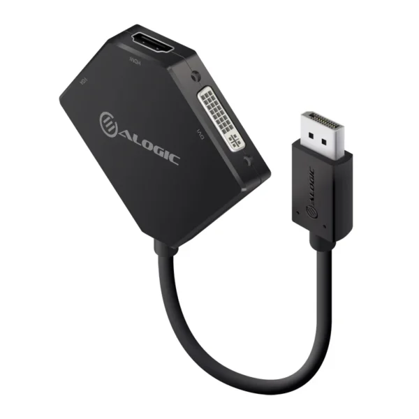 ALOGIC 3-In-1 Displayport To HDMI DVI VGA Adapter - Male To 3-Female