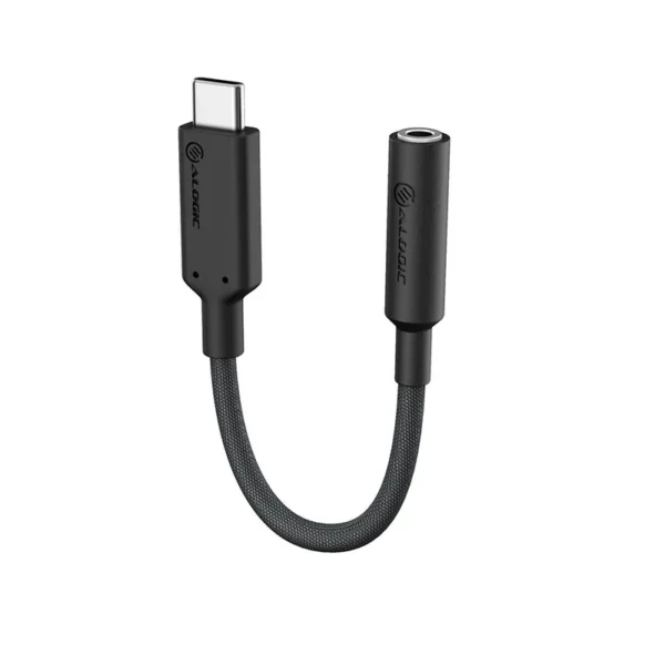 ALOGIC Elements Pro 10Cm USB-C To 3.5Mm Audio Adapter – Black