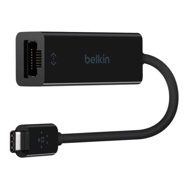 BELKIN - USB-IF Certified USB Type-C to Gigabit EthernetAdapter - Black