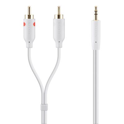 BELKIN - Cable Aud 3.5Mm/2Xrca 2M Prt Blk Gld