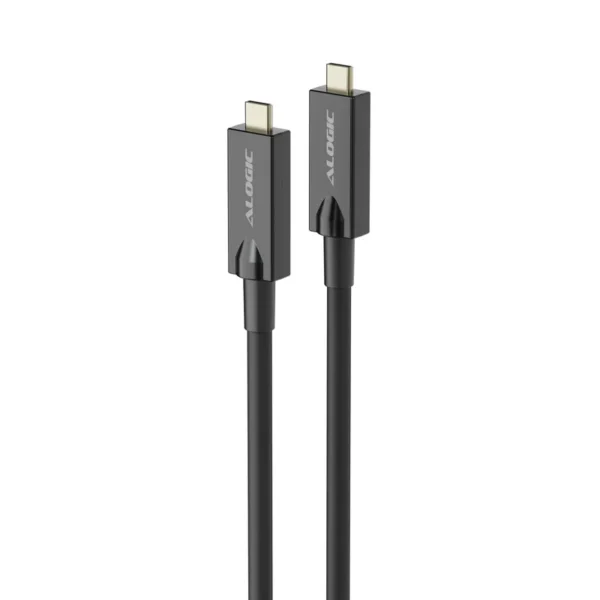 ALOGIC - 15M USB-C To USB-C (Male-Male) Hybrid AOC Cable - USB 3.2 10G, DP1.4, PD60W