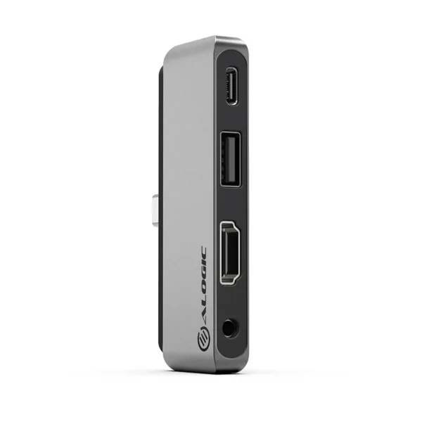 ALOGIC - USB- C Anchor HDMI Hub -  USB-A (Usb 2.0), USB-C (PD 60W), 3.5Mm Audio Jack, HDMI 4K@30Hz