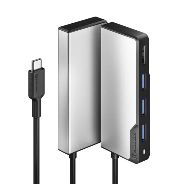 ALOGIC - USB-C Fusion Core 5-In-1 HDMI & USB Hub– 1 X HDMI@4K@30Hz, 3 X USB-A (USB3.0) 1 X USB-C (USB 3.1 Data Only) - Space Grey