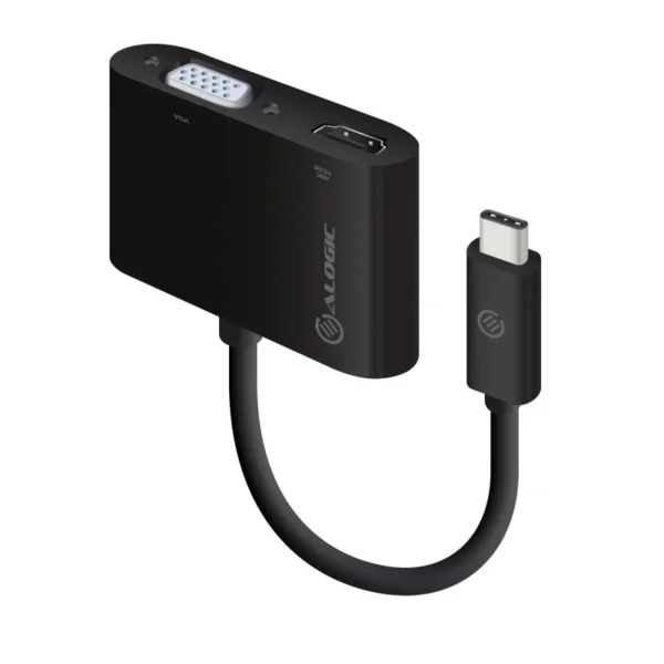 ALOGIC - 2-In-1 USB-C To HDMI VGA Adapter - Male To 2-Female