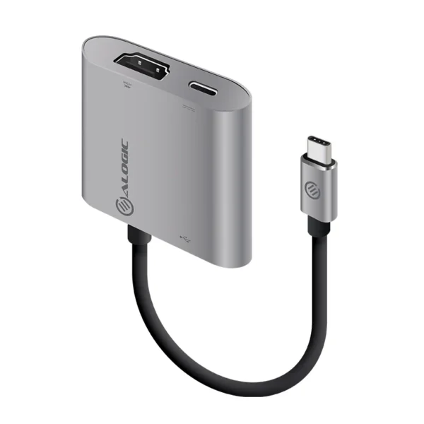 ALOGIC - USB-C  Multiport Adapter With HDMI 4K/USB 3.0/USB-C With Power Delivery (60W) - Space Grey