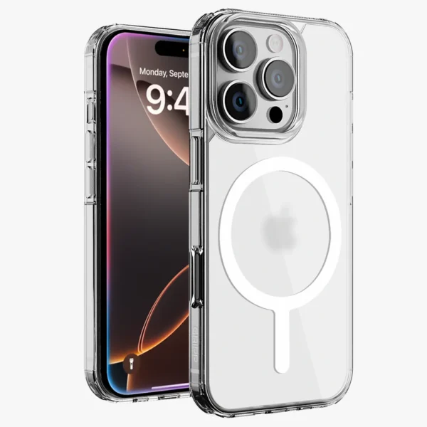 GRIPP - Ice Frost Magsafe Case For Apple Iphone 16 Pro Max (6.9") With White Ring - Clear Frost