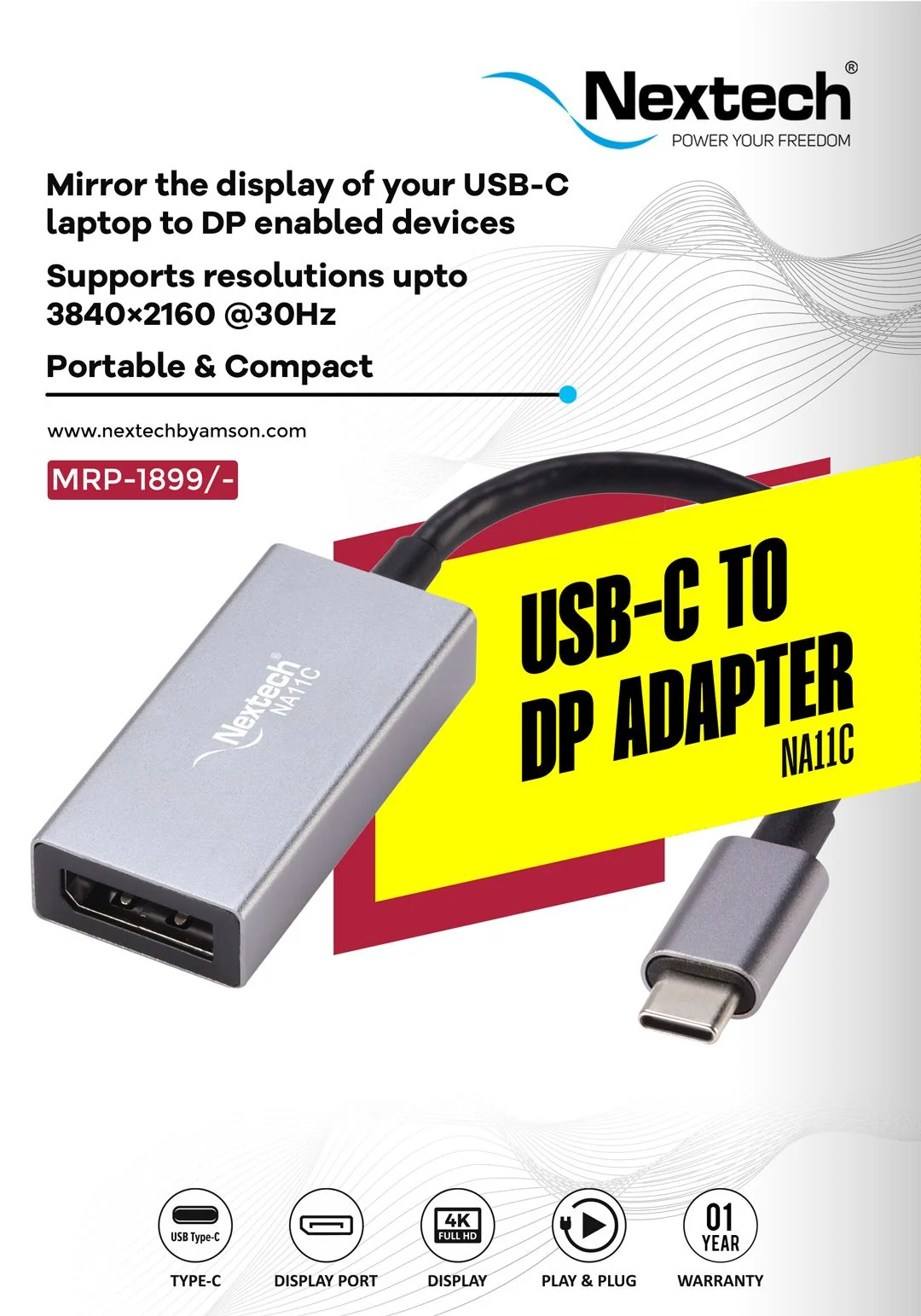 Nextech Usb-C To Dp Adapter - Image 4