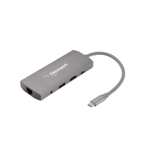 Nextech Usb-C 9 In 1 Dock (1*Type-C Pd Input, 3* Usb 3.0 + Hdmi + Sd/ Mf Card Reader + Rj45 + Pd + Aux In/ Out)