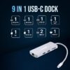 Nextech Usb-C 9 In 1 Dock (1*Type-C Pd Input, 3* Usb 3.0 + Hdmi + Sd/ Mf Card Reader + Rj45 + Pd + Aux In/ Out) - Thumbnail Image 4