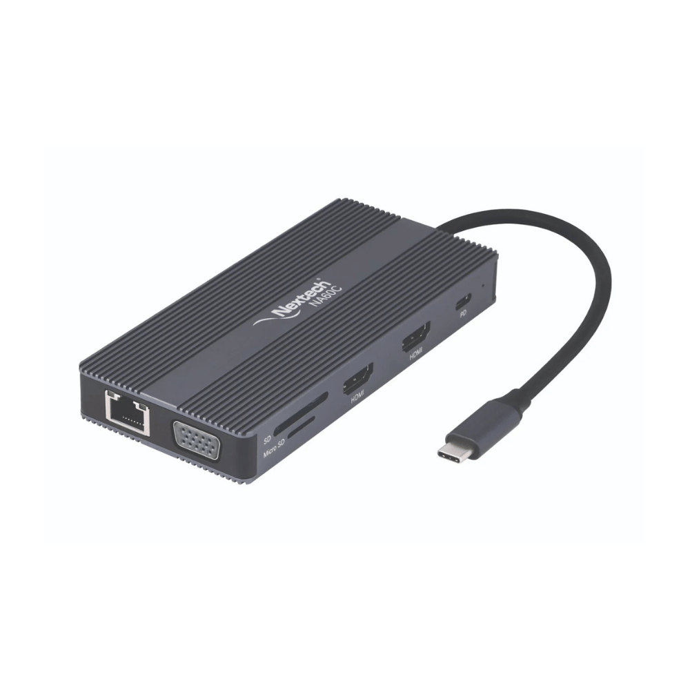 Nextech 12 in 1 Triple Display Docking Station | Dual 4K HDMI | 1080@60Hz VGA Port| 100W PD | 3*USB Ports| 1000mbps Gigabit RJ45 Ethernet | SD/TF Slots | 3.5mm Audio/Mic for Laptop - Image 1