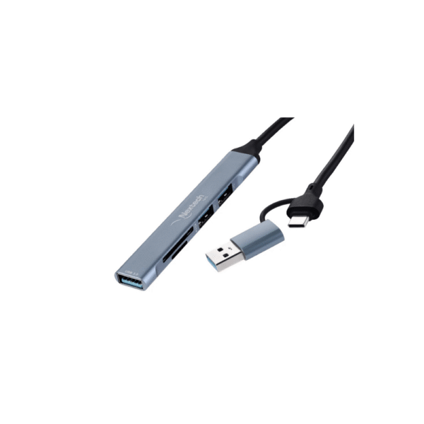 Nextech 5 In 1 Usb Hub (2*Usb 2.0 + 1*Usb 3.0+Tf + Sd)