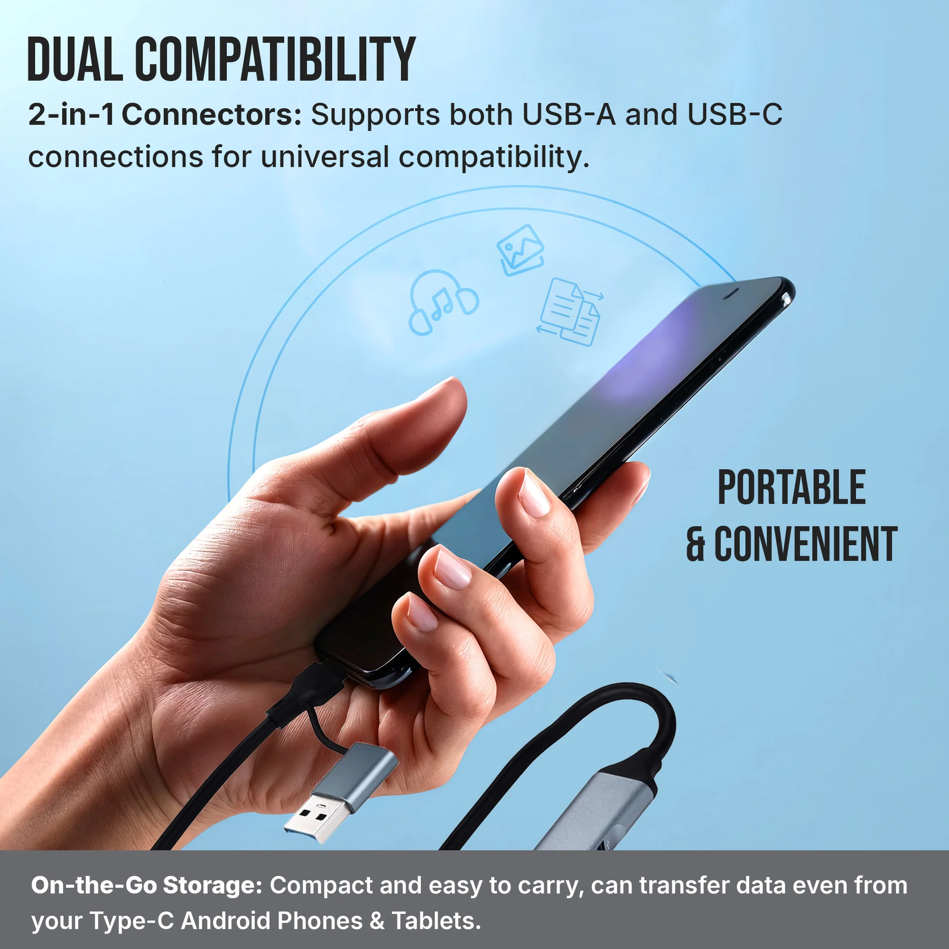 Nextech 5 In 1 Usb Hub (2*Usb 2.0 + 1*Usb 3.0+Tf + Sd) - Image 4