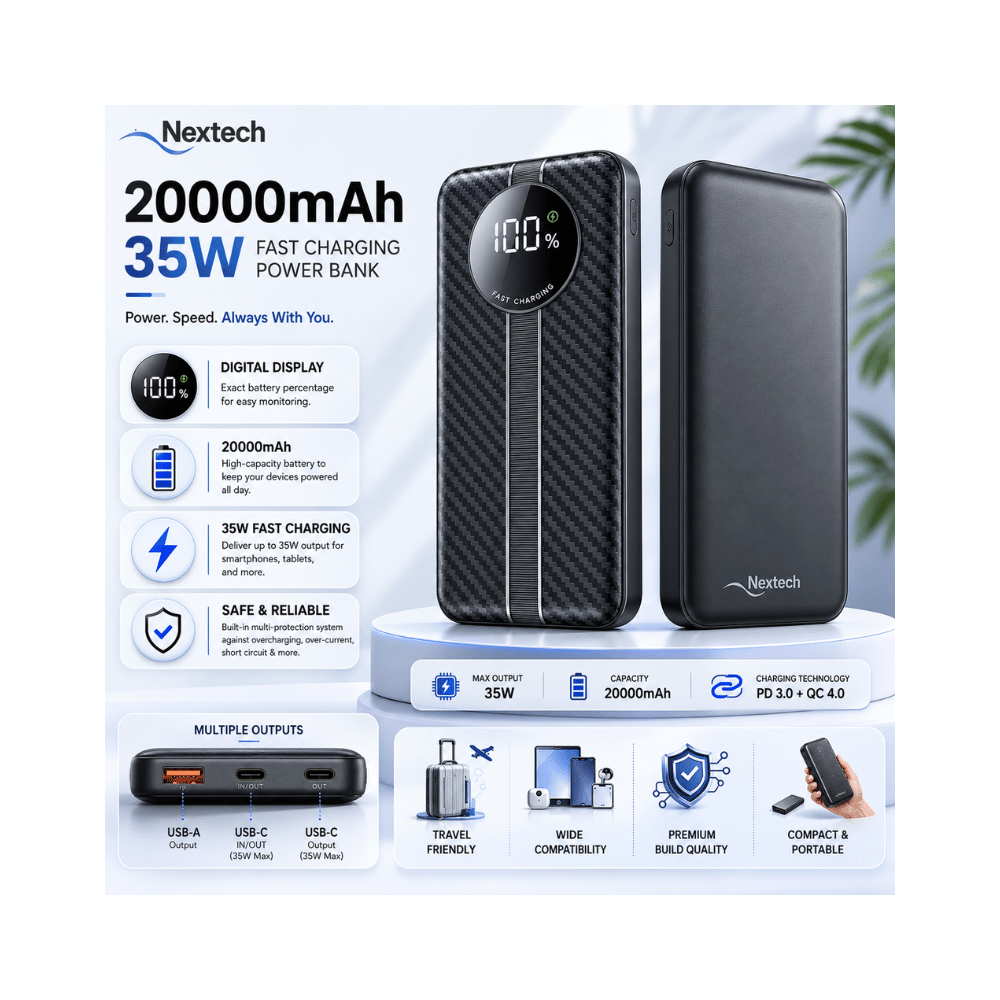 Nextech 20K Mah  35W Pdqc Power Bank - Image 1