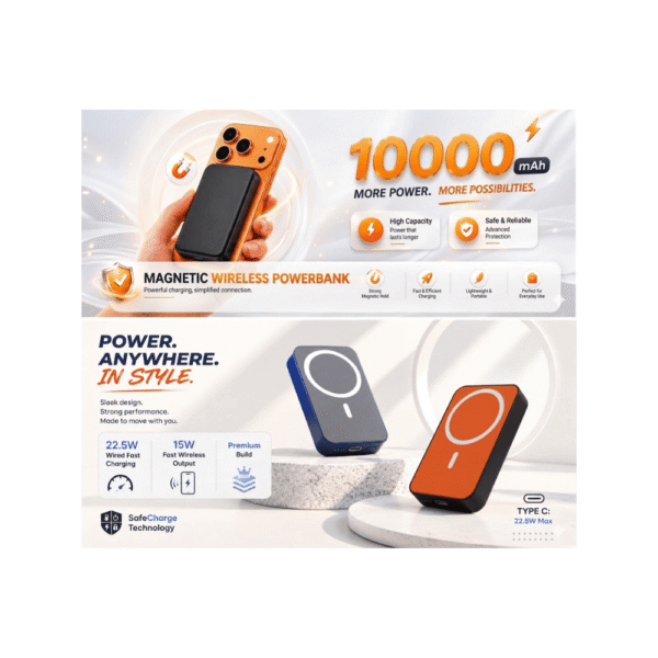 Nextech 10K Mah Pd 22.5W Magnxt Wireless Power Bank