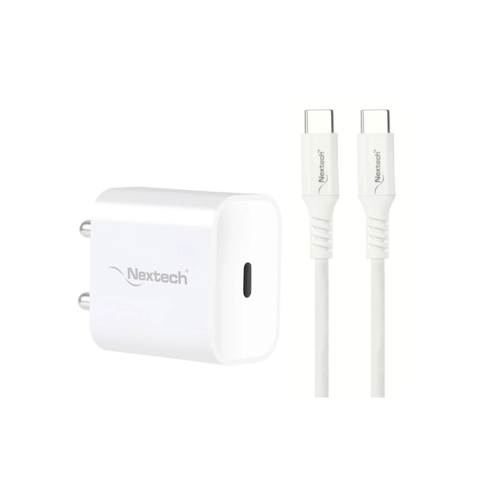 Nextech 20W Pd Wall Charger With C To C 35W Data Cable 1M - Image 1