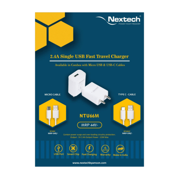 Nextech 12W 2.4A Usb Travel Charger